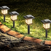 cheap Pathway Lights &amp; Lanterns-4PCS LED Solar Pathway Lights Outdoor Lights Waterproof Lawn Lights Garden Landscape Courtyard Terrace Driveway Decorative Lighting