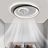 preiswerte Deckenventilator-Leuchten-neuer moderner minimalistischer ultradünner Deckenventilator mit integrierter LED-Beleuchtung, ideal für Schlafzimmer &amp; Studie