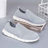 economico Sneakers da uomo-scarpe slip-on da uomo in similpelle beige con inserti in mesh – scarpe comode, leggere e traspiranti per l&#039;uso quotidiano, i viaggi e le attività rilassanti del fine settimana