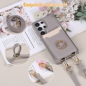 billiga Skal och fodral till Samsung-telefon fodral Till Samsung Galaxy S25 S25 Plus S24 Ultra S24 S24 Ultra Plus S23 Ultra Plus S23 S23 Plus S22 Ultra S22 S21 Plus Ultra Plånboksfodral med snodd Stöd Kortplats Kontor / företag