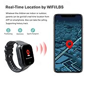お買い得  スマートウォッチ-4Gキッズスマートフォンウォッチ lt36 ビデオ通話 Wi-Fi LBS位置情報 SOSトラッカー ベビーカメラリモコン IP67防水 子供用スマートウォッチ