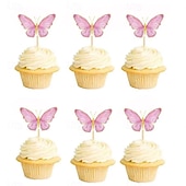 cheap Kitchen Utensils &amp; Gadgets-100PCS Cake Baking Decoration Picks, Disposable Fruit Skewers for Cakes, Desserts, Fruit Party Sticks, and Party Food Accessories