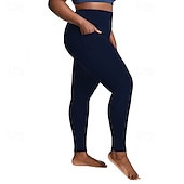 economico Sport Taglie Forti e Gravidanza-Per donna leggings da pilates pantaloni sportivi Leggings da yoga Tasca Leggero Pilates Palestra Corsa Pantaloni Nero Rosa polverosa Borgogna Spandex Taglie Forti Gli sport Abbigliamento sportivo