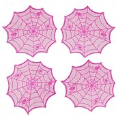 お買い得  ハロウィンキッチン-ハロウィーンの黒いレースの蜘蛛の巣のテーブルマット、蜘蛛の巣模様のプレースマット、あらゆる機会に使えるホームアクセサリー