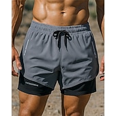 levne Běžecké šortky-Pánské Běžecké šortky s punčochy Elastický pas Kraťasy Sporty a outdoor Ležérní Prodyšné Rychleschnoucí Lehká váha Elastický Tenis Golf Běh Běžný sportovní oblečení Sportovní oděvy Barevné bloky