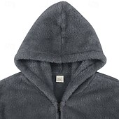 abordables pulls molletonnés-Homme Sweat à capuche zippé Sweat à capuche Sweat-shirt zippé Sweat à capuche en polaire Noir bleu marine Kaki Gris À capuche Uni Zip Up Sport &amp; Loisir Occasionnel Quotidien Streetwear Frais