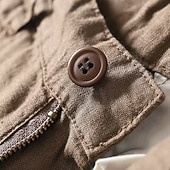 halpa Koti-Miesten Shortsit Liinavaatteet Kesähousut Rantahousut Napit Tasku Tavallinen Mukavuus Hengittävä Lyhyt Loma Pyhäpäivä Hiekkaranta Havaijilainen Boheemi Valkoinen Khaki