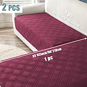 baratos Capa de Sofá-Capas de sofá modernas em formato de L, 2 peças, em azul e branco, duráveis, protetores de sofá que aceitam animais de estimação, com design acolchoado, laváveis à máquina, adequadas para sofás