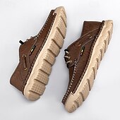 abordables sandales d&#039;extérieur-Baskets d&#039;extérieur pour hommes en cuir marron avec tige en mesh, semelle intérieure coussinée et semelle en caoutchouc durable pour le sport, la randonnée et les aventures actives en plein air