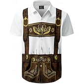 economico Abbigliamento Grafico-Camicie hawaiane Camicia Aloha bavarese Monaco Tedesco Alpino Grafico per Per uomo Adulti Stampa 3D  per Carnevale Birra Oktoberfest Spiaggia Vacanza Feste
