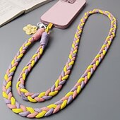 economico Lanyards e cinturini da polso per telefono-Nuovo cinturino da viaggio per alpinismo in corda intrecciata, alla moda e resistente, ideale per appendere il telefono cellulare a tracolla.