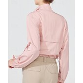 baratos Moletom &amp; Suéter-Mulheres Jaqueta de Corrida Capa de Chuva Bolso Com Zíper Leve Manga Longa Blusas Outono Prova-de-Água A Prova de Vento Secagem Rápida Umidade do pavio Pilates Corrida Ioga Roupa de esporte Roupas