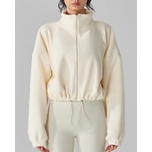 billige Fleece og 3 i 1 jakker-Dame Vinterfrakk Fleecejakke Vinter utendørs Termisk Vindtett Sommer Fleecejakker / Fleecer Svart Lys Grønn Krem Mørk Marineblå Kakifarget