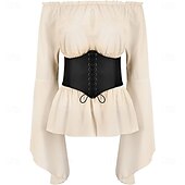 economico Cime-Abiti Medievale Rinascimento Blusa / Camicia Costume Cosplay Cintura in Vita Costume Per donna Festival Adulti