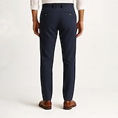 baratos Calças Elite Masculinas-Homens Calças Côr Sólida Comprimento do joelho O negócio Estilo Clássico Casual Preto Branco Sem Elasticidade