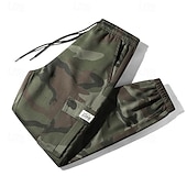 halpa Pohjat-Miesten Vaellushousut Fleece-housut Lämpöhousut naamiointi Ulko- Normaali Vedenkestävä Tuulenkestävä Alaosat Tasku Joustava vyötärö Armeijan vihreä Vihreä Retkeily ja vaellus Juoksu S M L XL XXL