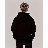 billiga Pojkens 3D Vision &amp; Geometri-Pojkar 3D Flagga Huvtröja Långärmad Vår Höst Mode Streetwear Barn 4-12 år Huva Utomhus Ledigt Dagligen Normal