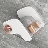 Недорогие Крючки и держатели-настенный держатель для фена для ванной комнаты, подставка для фена без сверления, минималистская роскошная полка для хранения парикмахерских принадлежностей