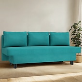 cheap Sofa Cover-Sofa Cover Suitable For ÄLVDALEN Sofa Solid Color Quilted Velvet Slipcovers