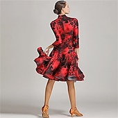 ieftine Ținute Dans Latin-Rochie de dans de sală pentru femei, rochie latină modernă de vals și tango, costum de dans profesional pentru performanță