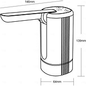 economico Accessori per bicchieri-Distributore d&#039;acqua elettrico pieghevole, pompa per bere ricaricabile tramite USB, pompa per acqua portatile one-touch con beccuccio pieghevole per casa, ufficio, esterno
