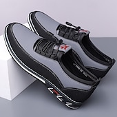 cheap Semi-Formal-Men&#039;s Beige and Black Athletic Sneakers with Elastic Lace-Up Design and Cushioned Sole – Comfortable and Stylish Sports Footwear for Casual Wear, Running, and Outdoor Activities