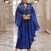 tanie Sukienki boho-Damskie Długa sukienka sukienka maxi Codzienne sukienki Sukienka Boho Strój zachodni Moda muzułmański Na zewnątrz Impreza Święto Regularny Kwiat Długi rękaw Kaptur Biały Zieleń wojskowa Czerwony