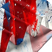 abordables Patrón de bandera-Día de la Independencia Hombre Bandera estadounidense de los Estados Unidos Patriótico Cuatro de julio Camisa Camisa de verano Abotonar la camisa Manga Corta Moda informal Festivos Verano Primavera