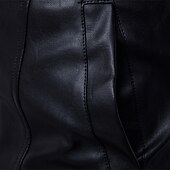 preiswerte Kunstlederjacke-Herren Kunstlederjacke Bikerjacke Motorradjacke Urlaub Täglich Winddicht Warm Tasche Winter Einfach Mode Klassisch Stehkragen Regulär Schwarz Jacken