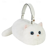 cheap Stuffed Animals-Simulated Animal Plush Toy Cat Shoulder Bag Handbag Doll Children&#039;s Toy Tricolor Plush Toy