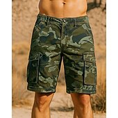 preiswerte Unterteile-Herren Cargoshorts Wandershorts Tarnung Sommer Außen Normale Passform Schnelltrocknend Leicht Elastisch Atmungsaktiv Shorts Cachi scuro Armeegrün Baumwolle Tennis Golfspiel Laufen 29 30 31 32 34