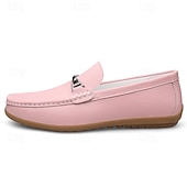 voordelige Casual loafers-Rode imitatieleren loafers voor heren, stijlvol instapmodel met comfortabele, zachte binnenzool, ideaal voor zakelijke, casual weekenden en reizen