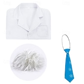 economico Costumi per bambini-Scienziato Fisico Giornata STEM Parrucche cosplay Costume Cosplay Ragazzi Bambini Performance Vestirsi in modo educativo Vestiti per eventi scolastici Halloween Costume di Carnevale facile