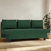 cheap Sofa Cover-Sofa Cover Suitable For ÄLVDALEN Sofa Solid Color Quilted Velvet Slipcovers