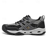 baratos Ténis para Homem-Tênis masculino cáqui para caminhada ao ar livre - tênis de corrida de trilha duráveis com malha respirável e sola antiderrapante para acampamentos, caminhadas e aventuras diárias ao ar livre