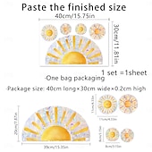 Недорогие Стикеры на стену-Радужные облака и переливающийся солнечный свет, статическая наклейка на окно, самоклеящаяся наклейка на стекло для украшения дома и витрины, наклейка на витражное окно