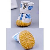 abordables Bottes &amp; Protecteurs de Pattes-Chaussures pour chien en maille, bottes pour animaux de compagnie, chaussures respirantes pour petit chien, sandales imperméables pour animaux de compagnie avec semelle antidérapante et fermeture à