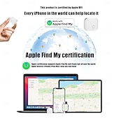 cheap Security Sensors &amp; Alarms-Smart GPS Tracker Item Locator Works with Find My APP Anti Lose Device Alarm Tag Kids Pet Luggage Key Finder