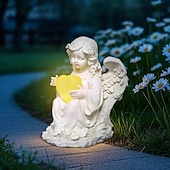 levne Zahradní osvětlení-1 ks solární krajinná světla láska andělská ozdoba nádvoří venkovní socha dekorace pryskyřičná světla