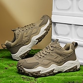 preiswerte Sneaker für Herren-Olivgrüne Wander-Sneaker für Herren – strapazierfähige Outdoor-Wanderschuhe mit atmungsaktivem Mesh und robuster Sohle für Trail-Walking, Camping und den täglichen Gebrauch im Freien