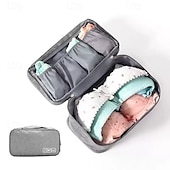baratos Arrumação e Organização-bolsa de viagem para guardar sutiãs e meias, organizador leve multicamadas com fecho de zíper, tecido durável, roxo, lavável à mão, várias cores disponíveis