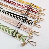 economico Lanyards e cinturini da polso per telefono-tracolla per cellulare con corda appesa, tracolla con foglia di rattan ricamata, catena appesa, ciondolo con perla, cordino regolabile per il collo, corda intrecciata a mano
