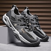 baratos Ténis para Homem-Tênis masculino cáqui para caminhada ao ar livre - tênis de corrida de trilha duráveis com malha respirável e sola antiderrapante para acampamentos, caminhadas e aventuras diárias ao ar livre