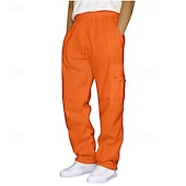 cheap Sweatpants-Men&#039;s Athletic Pants Sweatpants Trousers Pocket Drawstring Elastic Waist Plain Comfort Sports Outdoor Daily Fashion Casual Light Khaki Black Micro-elastic