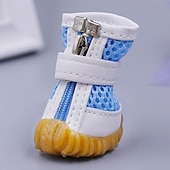 abordables Bottes &amp; Protecteurs de Pattes-Chaussures pour chien en maille, bottes pour animaux de compagnie, chaussures respirantes pour petit chien, sandales imperméables pour animaux de compagnie avec semelle antidérapante et fermeture à