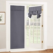 baratos Cortinas da porta-Cortina de Porta Francesa Sem Furos Cortina Blackout com Pregas de Lápis Cortinas Funcionais Filtradoras de Luz para Escritório e Casa 26X68polegadas(66X173CM)