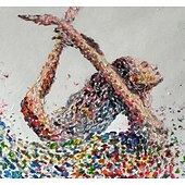 お買い得  人物画-ダンスの絵画、額入り抽象画、バレリーナのウォールアート、大きなダンスの絵画、ダンスのホームペインティング、ダンサーのウォールアート、パーティーギフト