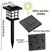 cheap Pathway Lights &amp; Lanterns-4PCS LED Solar Pathway Lights Outdoor Lights Waterproof Lawn Lights Garden Landscape Courtyard Terrace Driveway Decorative Lighting