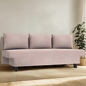 cheap Sofa Cover-Sofa Cover Suitable For ÄLVDALEN Sofa Solid Color Quilted Velvet Slipcovers