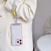 お買い得  その他のスマホケース-新しいクリエイティブなドーパミンカラーの電話ケースチェーン、ユニバーサルで多用途なバッグ、ハンドヘルドチェーン、耐久性があり持ち運びやすく、紛失防止の厚手の短いロープ